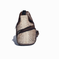 Exotic Brown Python Side Chest Bag