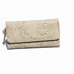 Women's White Tan Wallet