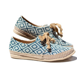 Jute Artisanal Blue Dimond Lace-Up Shoes